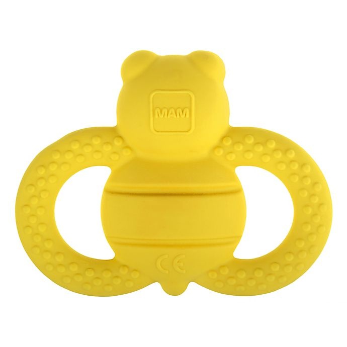 slide 2 of 8, MAM Friends Bee Natural Rubber Teether - Yellow, 1 ct