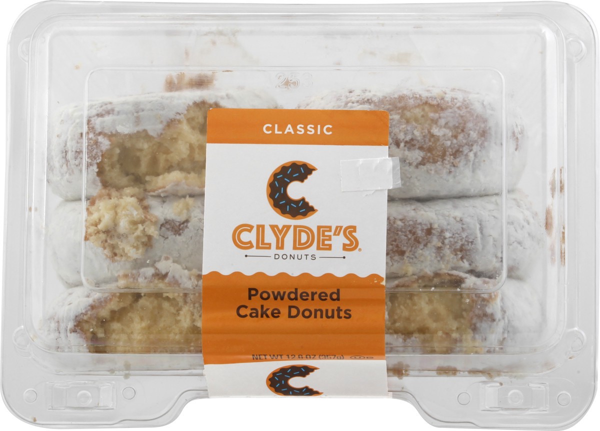 slide 9 of 13, Clyde's Powdered Cake Donuts, 12.6 oz