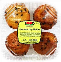 Bakery Chocolate Chip Muffins 4 Pack