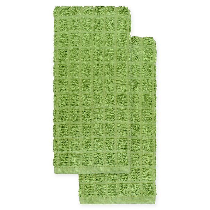 slide 1 of 1, KitchenSmart Colors Solid Kitchen Towels - Stem, 2 ct