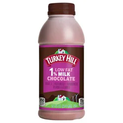 Turkey Hill Milk, 1% Lowfat, Chocolate - 1 pint