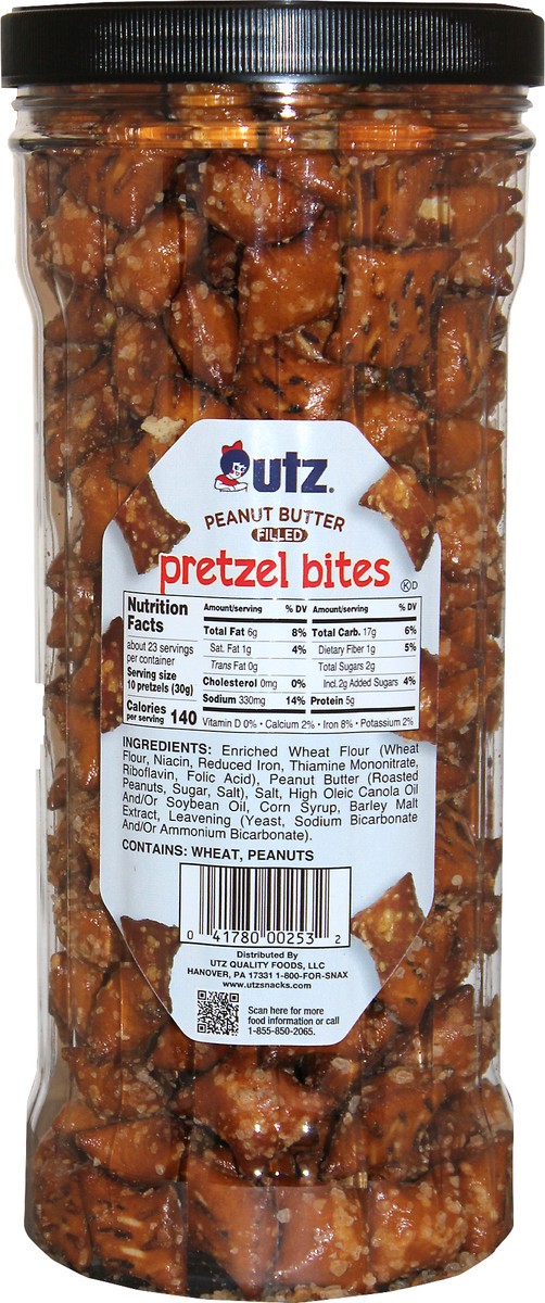 slide 10 of 11, Utz Filled Peanut Butter Pretzel Bites - 24 oz, 24 oz