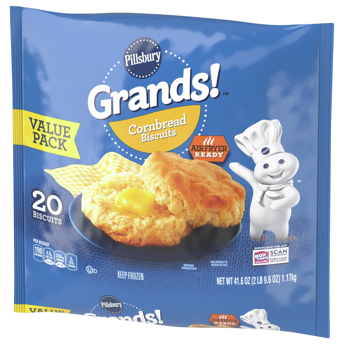 slide 8 of 8, Grands! Cornbread Frozen Biscuit 20 Count, 20 ct