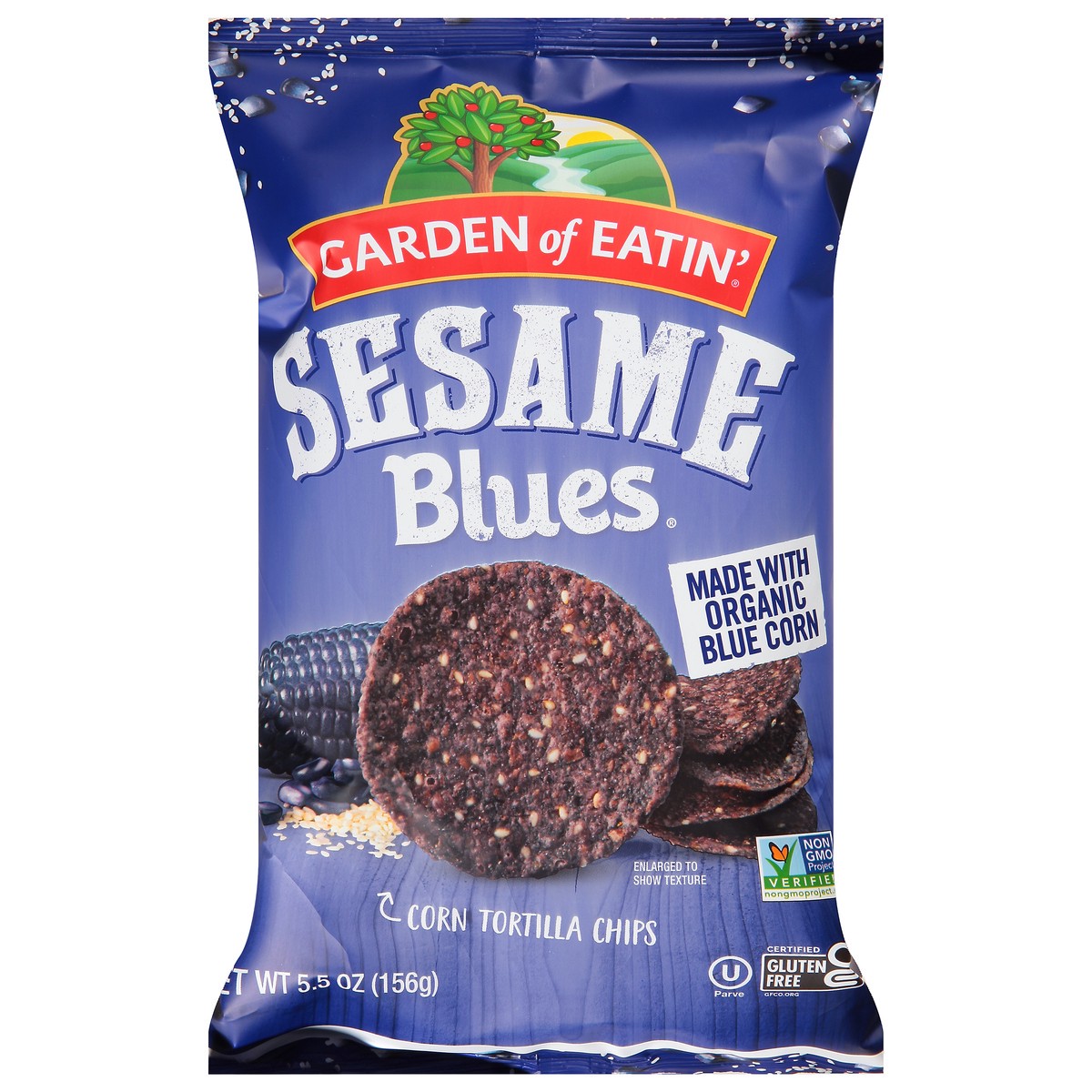 slide 1 of 1, Garden of Eatin' Sesame Blues Corn Tortillas Chips 5.5 oz, 5.5 oz