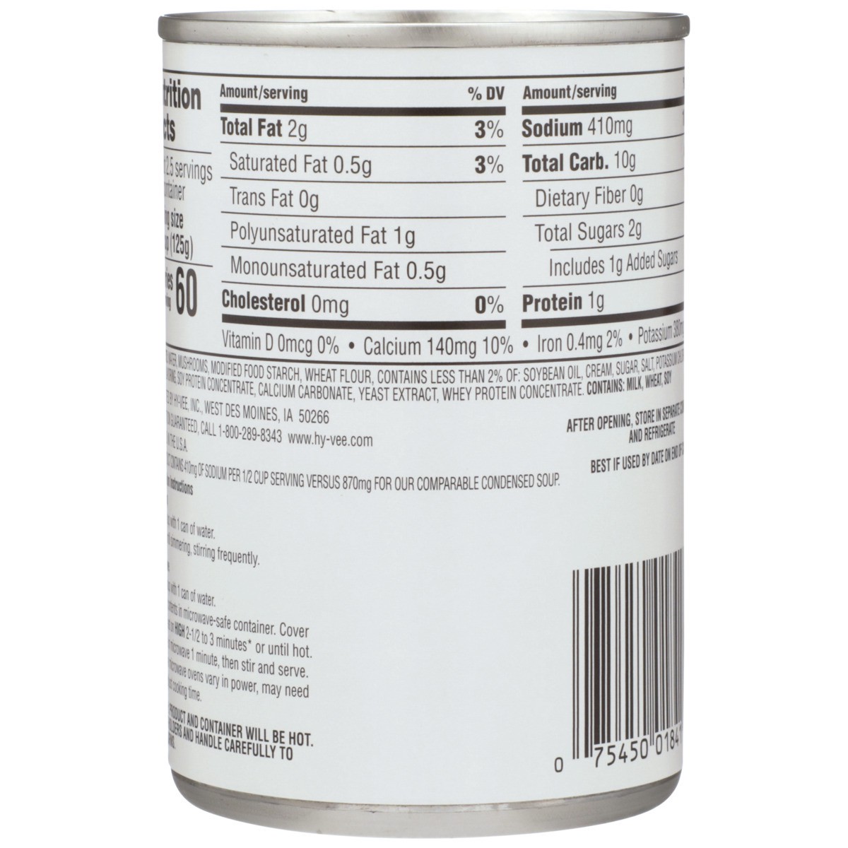 slide 6 of 8, Hy-vee Cream Of Mushroom Condensed Soup, 10.5 oz