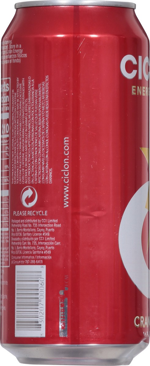 slide 4 of 9, Ciclon Cranberry Energy Drink - 16 fl oz, 16 fl oz