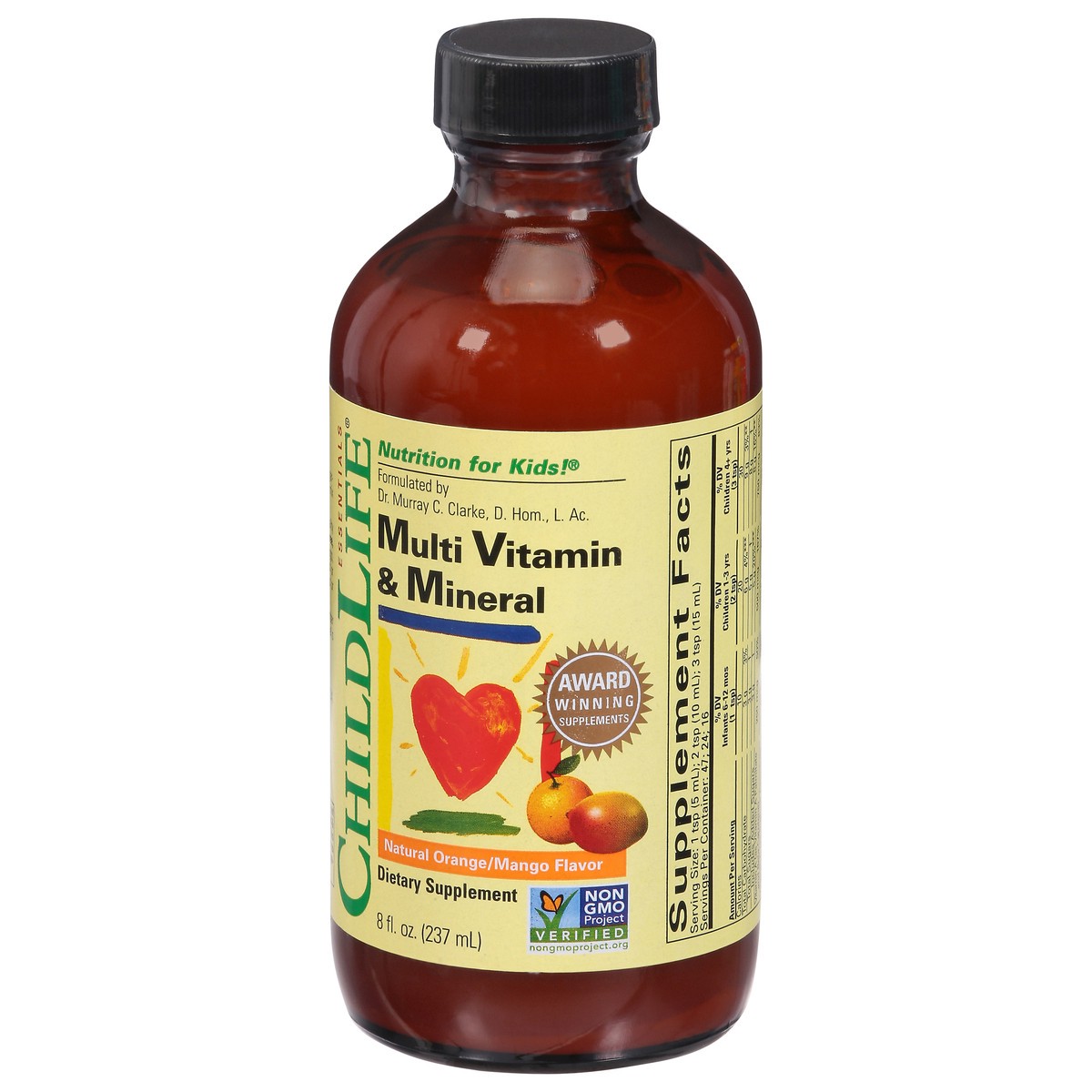 slide 10 of 13, ChildLife Natural Orange/Mango Flavor Multi Vitamin & Mineral 8 fl oz, 8 oz