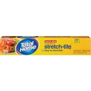 slide 1 of 1, Total Home By CVS Plastic Wrap, 250 Square Feet, 1 ct