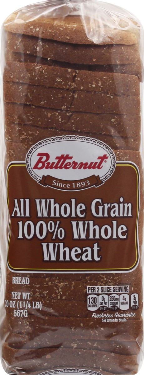 slide 4 of 9, Butternut 100% Whole Wheat Bread 20 oz, 20 oz