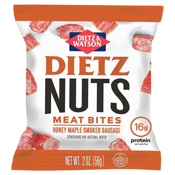 slide 1 of 1, Dietz & Watson Meat Bites, Smoked Sausage, Honey Maple, 2 oz