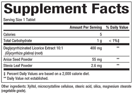 slide 2 of 2, Natural Factors DGL Chewable, 181 g