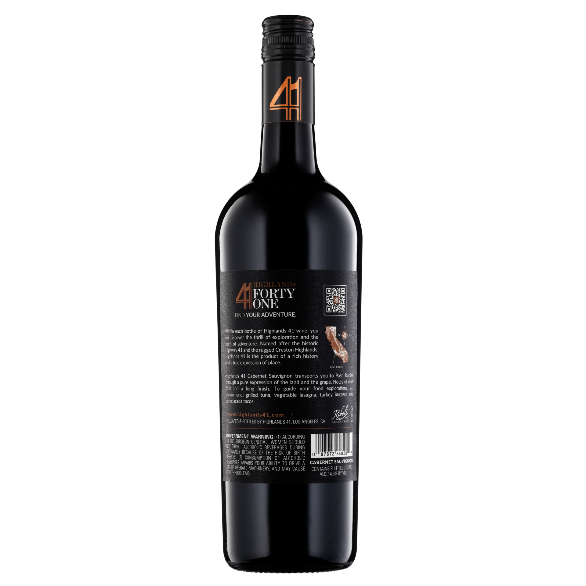 slide 8 of 17, Highlands 41 Paso Robles Cabernet Sauvignon Red Wine 750 ml, 750 ml