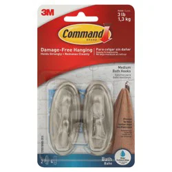 3M Bath Hooks Medium 1 ea