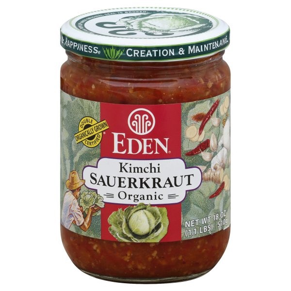 slide 1 of 2, Eden Organic Kimchi Sauerjraut, 18 oz