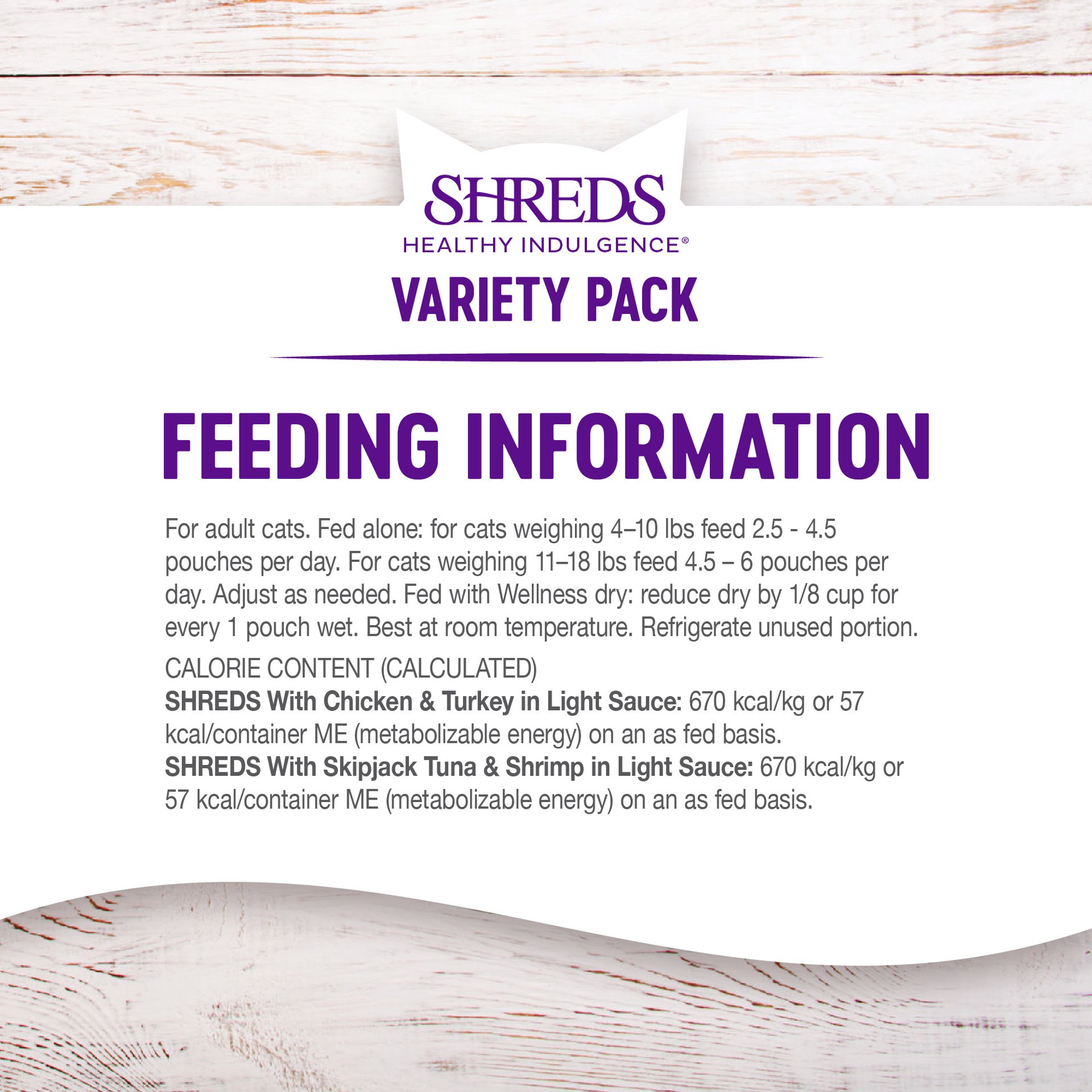 slide 4 of 5, Wellness Shreds Adult Cat Food - Grain Free, Variety Pack, 1 ct