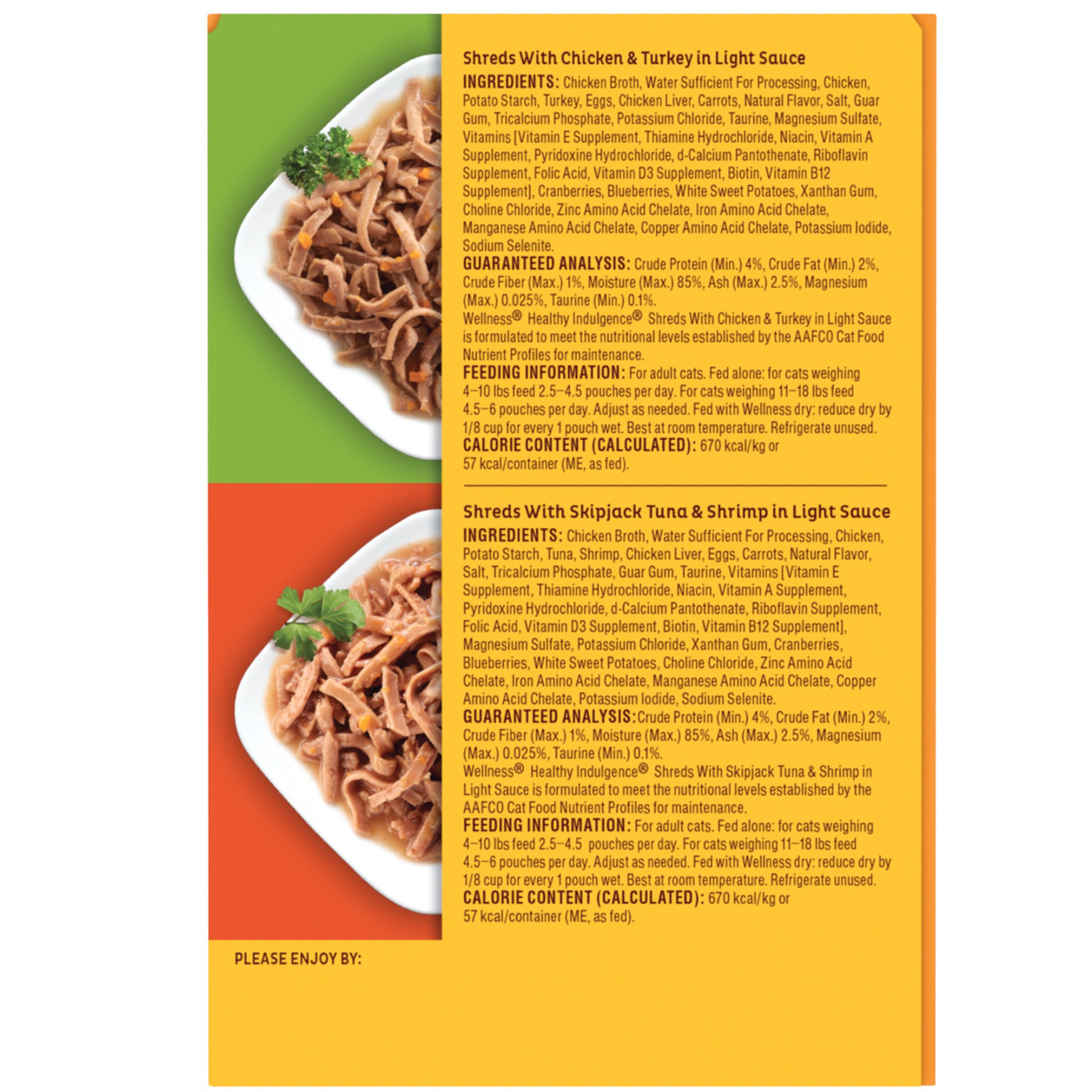 slide 5 of 5, Wellness Shreds Adult Cat Food - Grain Free, Variety Pack, 1 ct