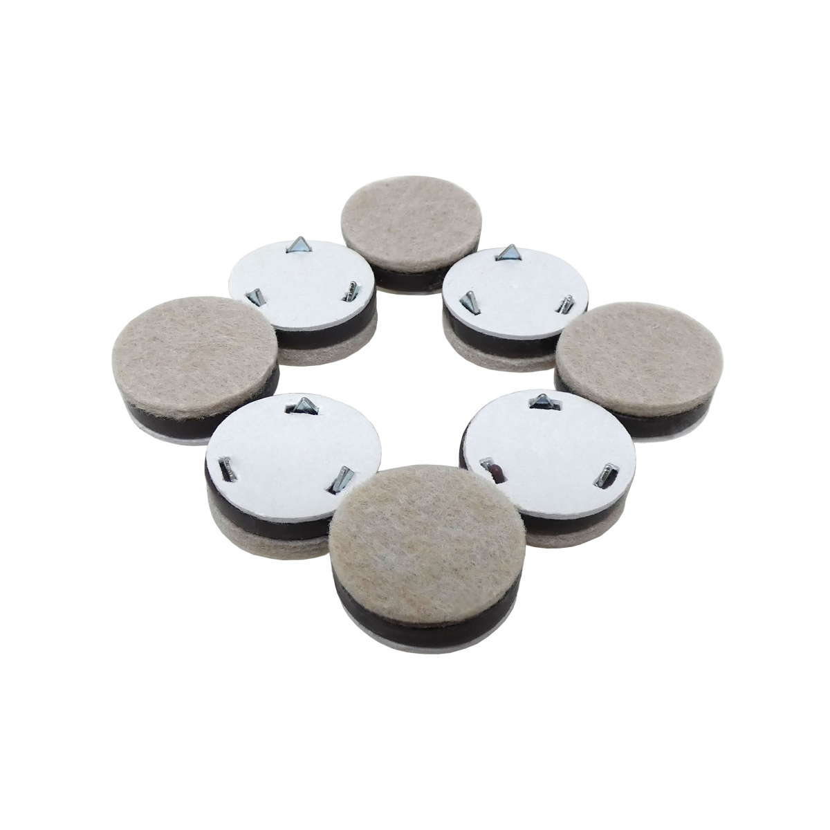 slide 1 of 29, Super Sliders 1" Round Ultimate Grip Pads for Wooden Furniture, Beige, 8 ct