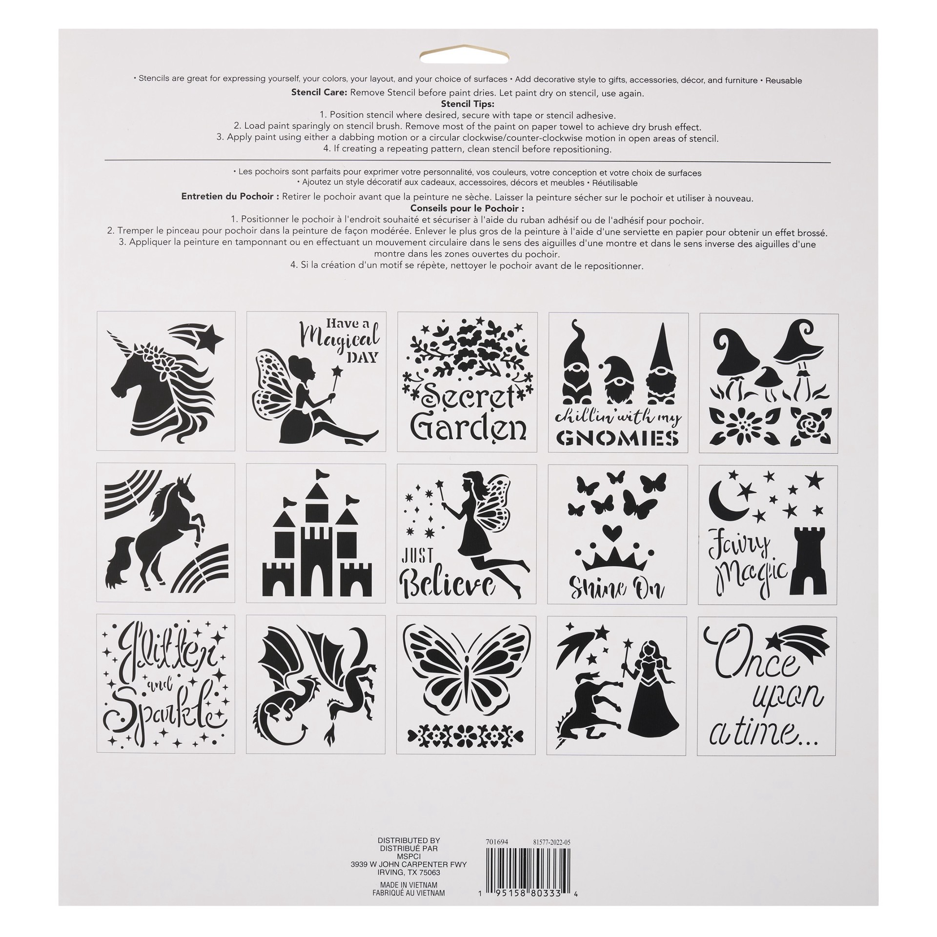 slide 2 of 4, Fantasy Stencils By Craft Smart, 12" X 12", 12 in x 12 in