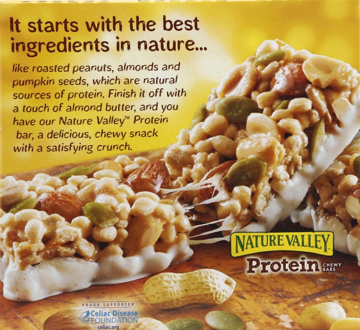 slide 5 of 6, Nature Valley Protein Honey Peanut & Almond Chewy Bars 5 ea, 5 ct