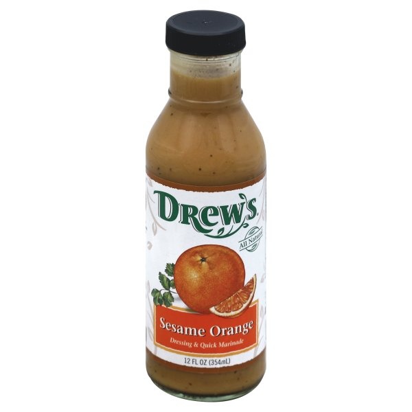 slide 1 of 1, Drew's All Natural Sesame Orange Dressing, 12 fl oz