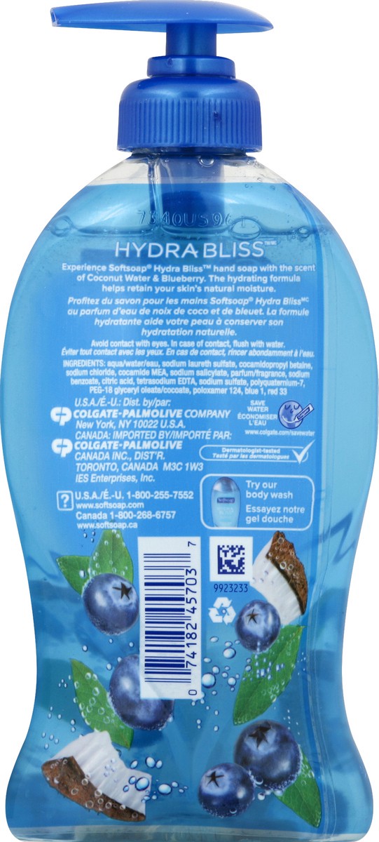 slide 6 of 6, Softsoap Hydra Bliss Coconut Water & Blueberry Hand Soap, 11.25 oz