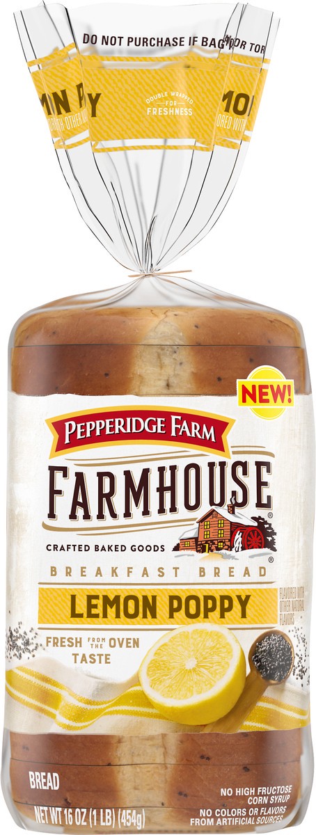 slide 2 of 7, Pepperidge Farm Farmhouse Lemon Poppy Breakfast Bread 16 oz, 16 oz