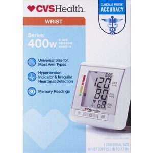 slide 1 of 1, CVS Health Automatic Wrist Blood Pressure Monitor, One Size Fits All, 1 ct