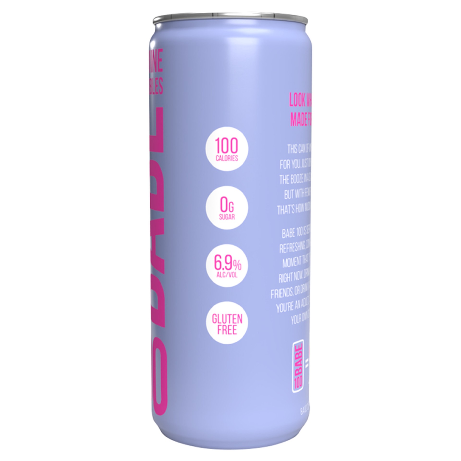 slide 1 of 2, BABE 100 Rosé Wine With Bubbles, 250 ml