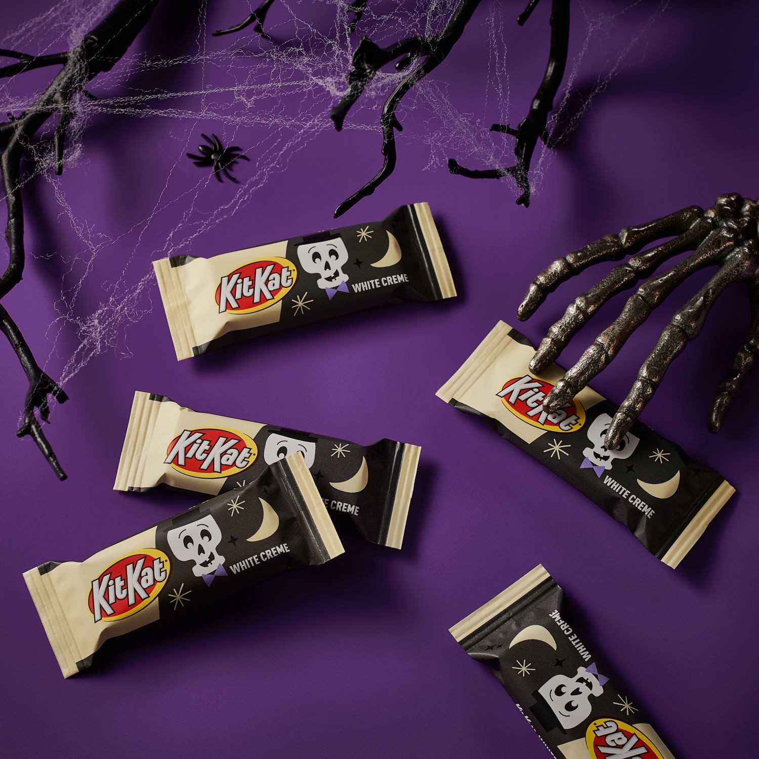 slide 7 of 8, KIT KAT Breaking Bones White Creme Wafer Snack Size, Halloween Candy Bag, 10.29 oz, 10.29 oz