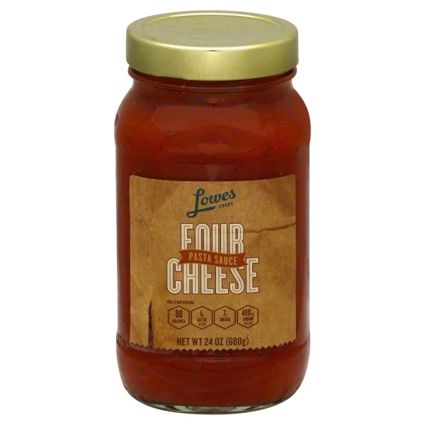 slide 1 of 1, Lowes Foods Pasta Sauce Four Cheese Premium, 24 ct