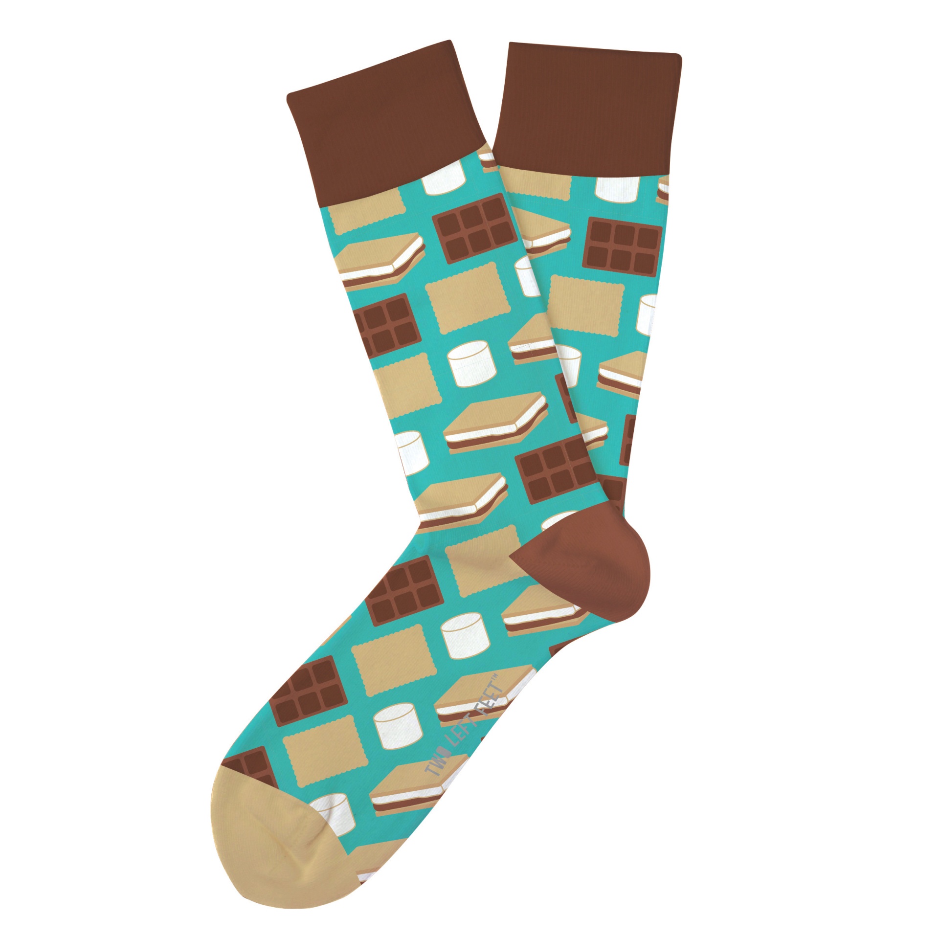 slide 1 of 1, Two Left Feet Give Me Smore Small Feet Socks, 1 pair