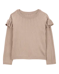 Carter's Kid Ribbed Long-Sleeve Sweater - Brown Brown 6-6X