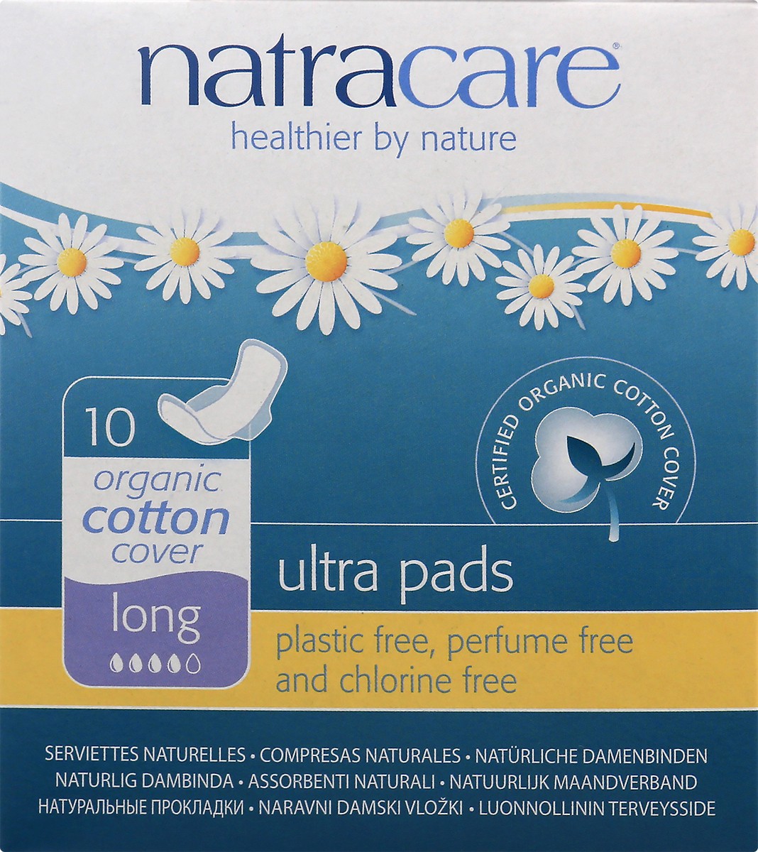 slide 1 of 9, Natracare Pads 10 ea, 10 ct