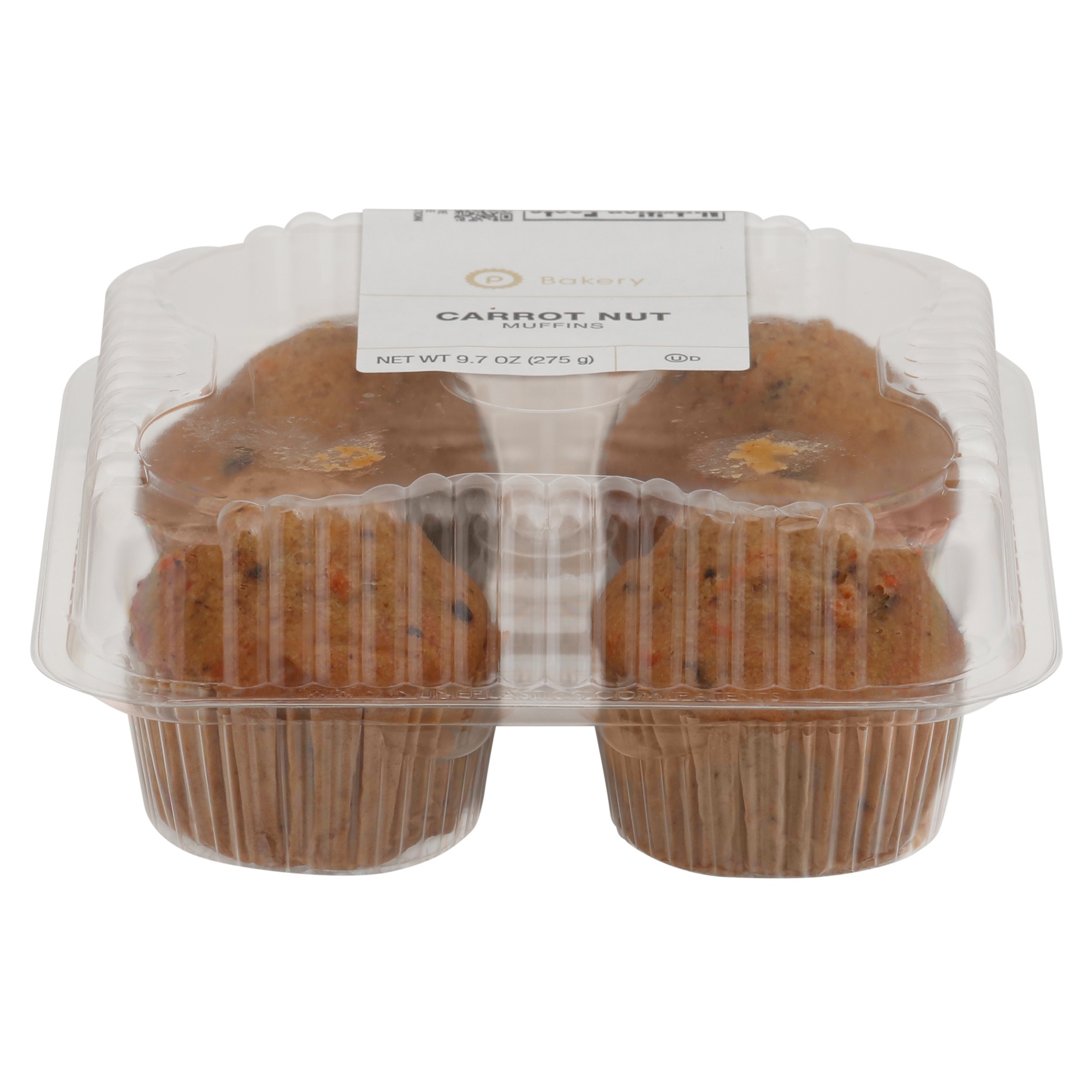 slide 1 of 1, Publix Bakery Carrot Nut Muffins, 9.7 oz