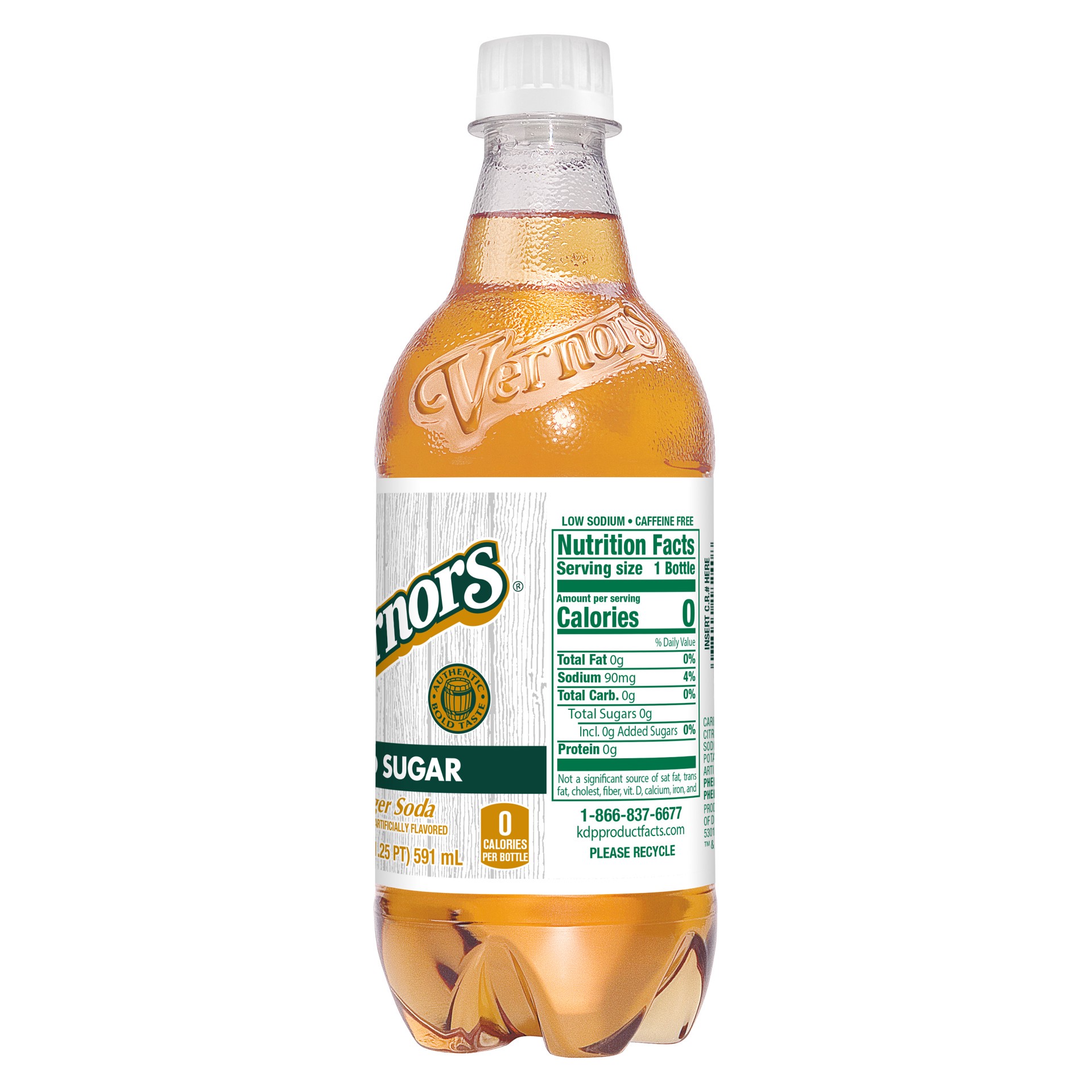 slide 4 of 5, Vernors Zero Sugar Ginger Soda, 20 fl oz bottle, 20 fl oz