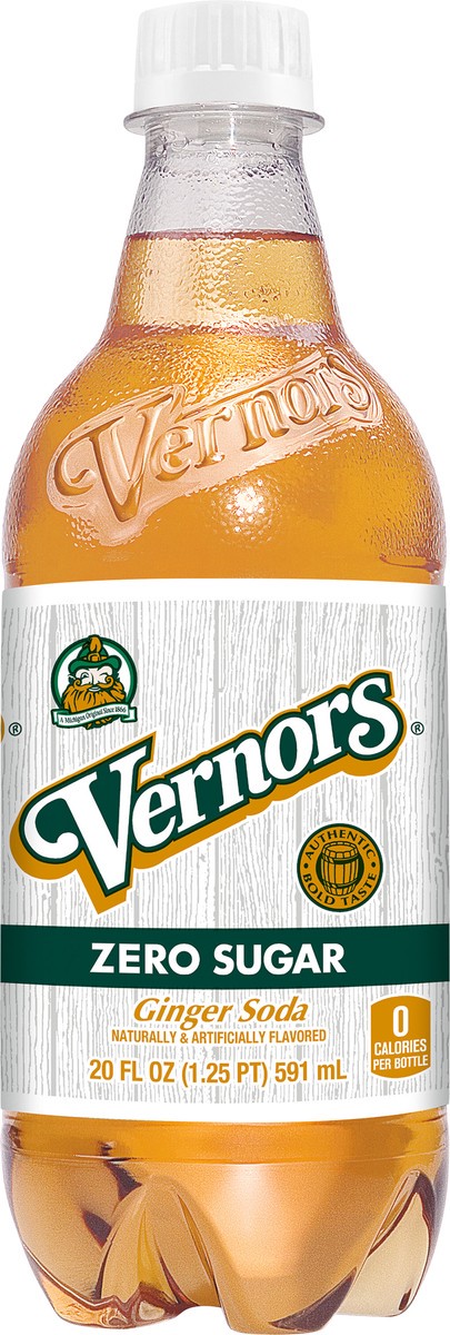 slide 1 of 5, Vernors Zero Sugar Ginger Soda, 20 fl oz bottle, 20 fl oz