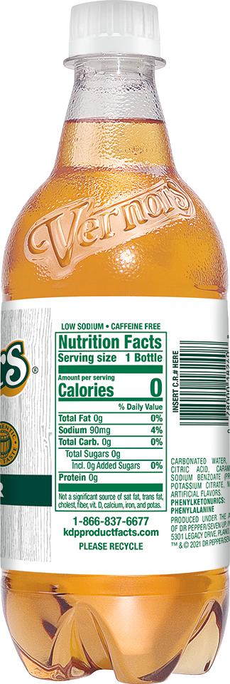 slide 2 of 5, Vernors Zero Sugar Ginger Soda, 20 fl oz bottle, 20 fl oz