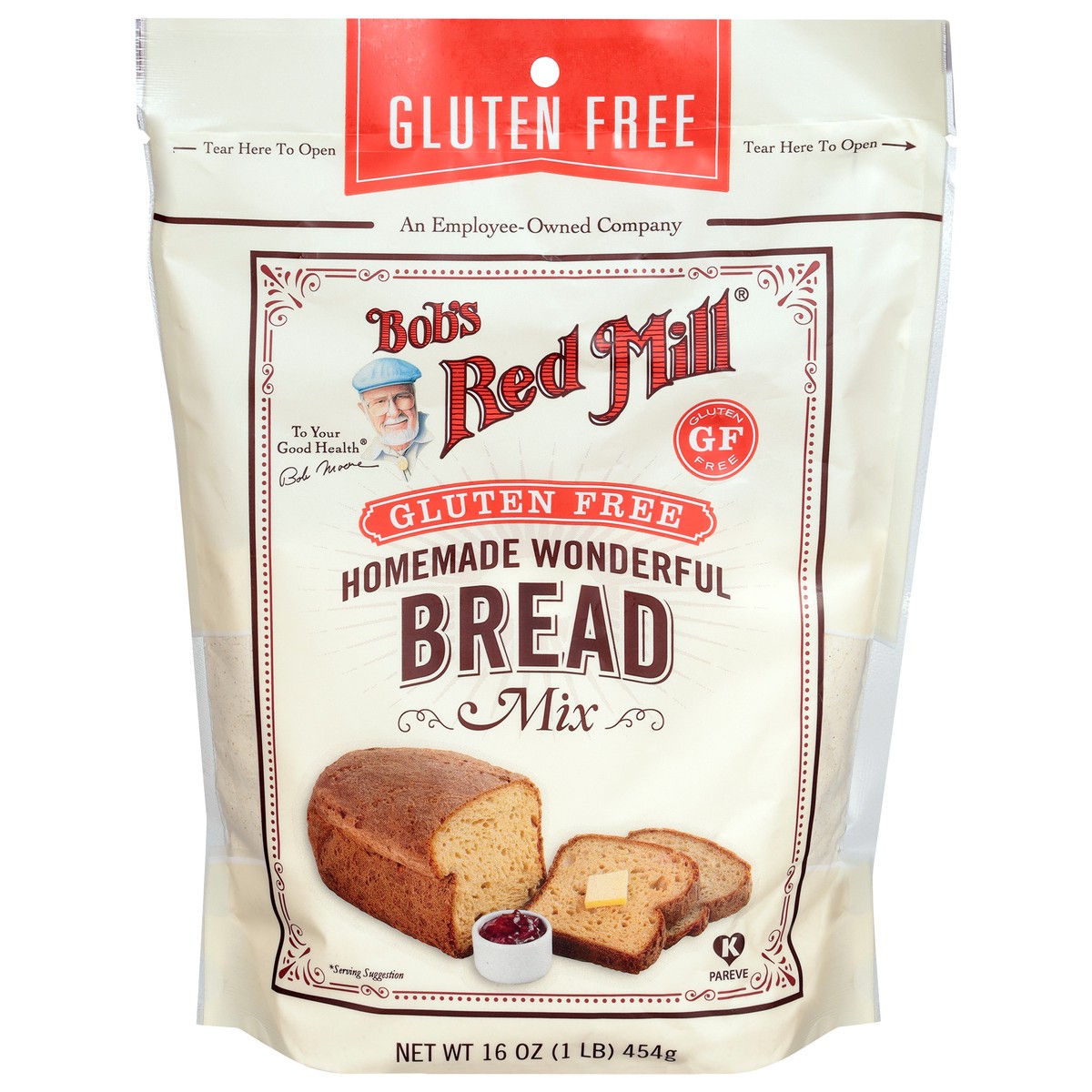 slide 1 of 9, Bob's Red Mill Gluten Free Homemade Wonderful Bread Mix 16 oz, 16 oz