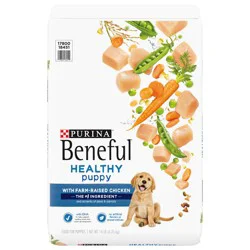 Purina Beneful Healthy Puppy With Farm-Raised Chicken, Natural High Protein Puppy Food Dry Formula With Added Vitamins, Minerals and Nutrients