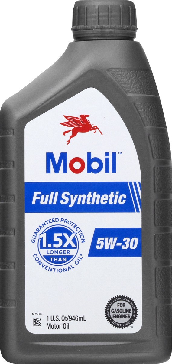 slide 1 of 9, Mobil Full Synthetic 5W-30 Motor Oil 1 qt, 1 qt