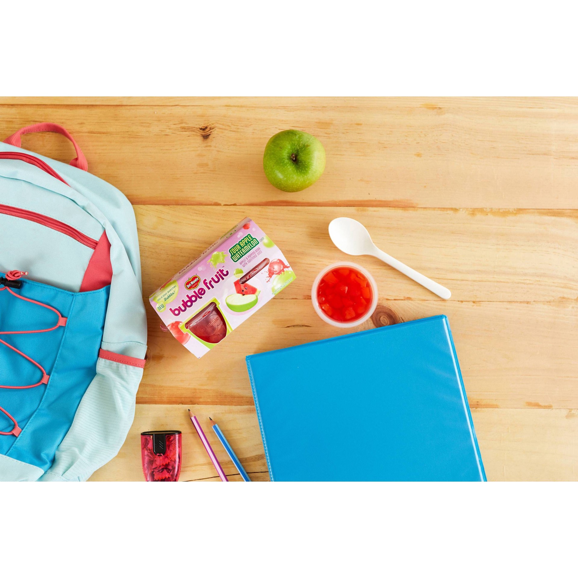 slide 8 of 15, Del Monte Sour Apple Watermelon Bubble Fruit 4 3.5 oz Cup/Tub/Bowl 4 ea Sleeve, 4 ct