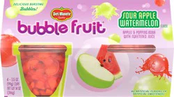 Del Monte Sour Apple Watermelon Bubble Fruit 4 3.5 oz Cup/Tub/Bowl 4 ea Sleeve