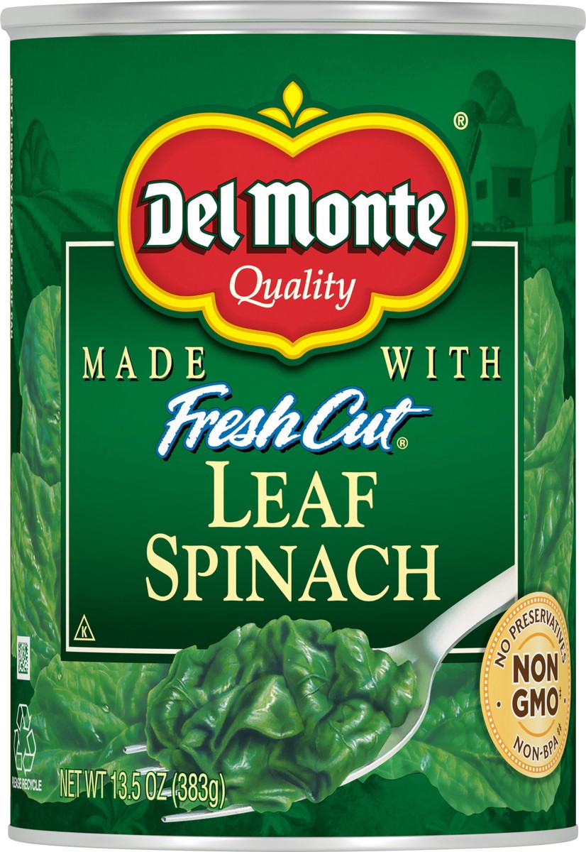 slide 1 of 7, Del Monte Fresh Cut Leaf Spinach 13.5 oz, 13.5 oz