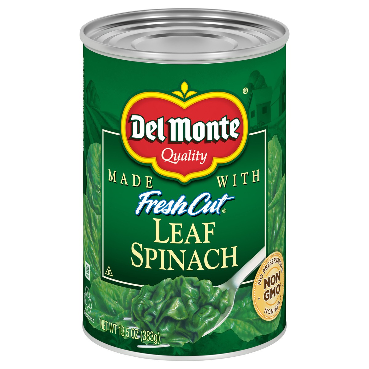 slide 1 of 7, Del Monte Fresh Cut Leaf Spinach 13.5 oz, 13.5 oz