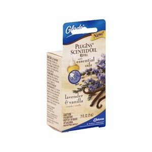 slide 1 of 1, Glade Scented Oil Refill With Essential Oils Lavender & Vanilla Scent, 0.71 oz