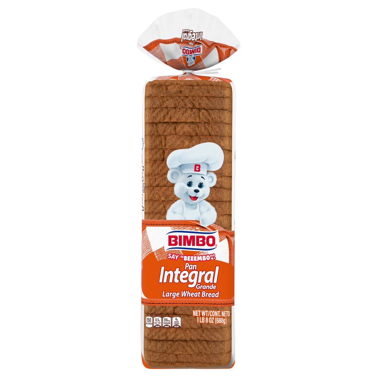 slide 1 of 7, Bimbo Pan Integral Grande Large Wheat Bread, 24 oz, 24 oz
