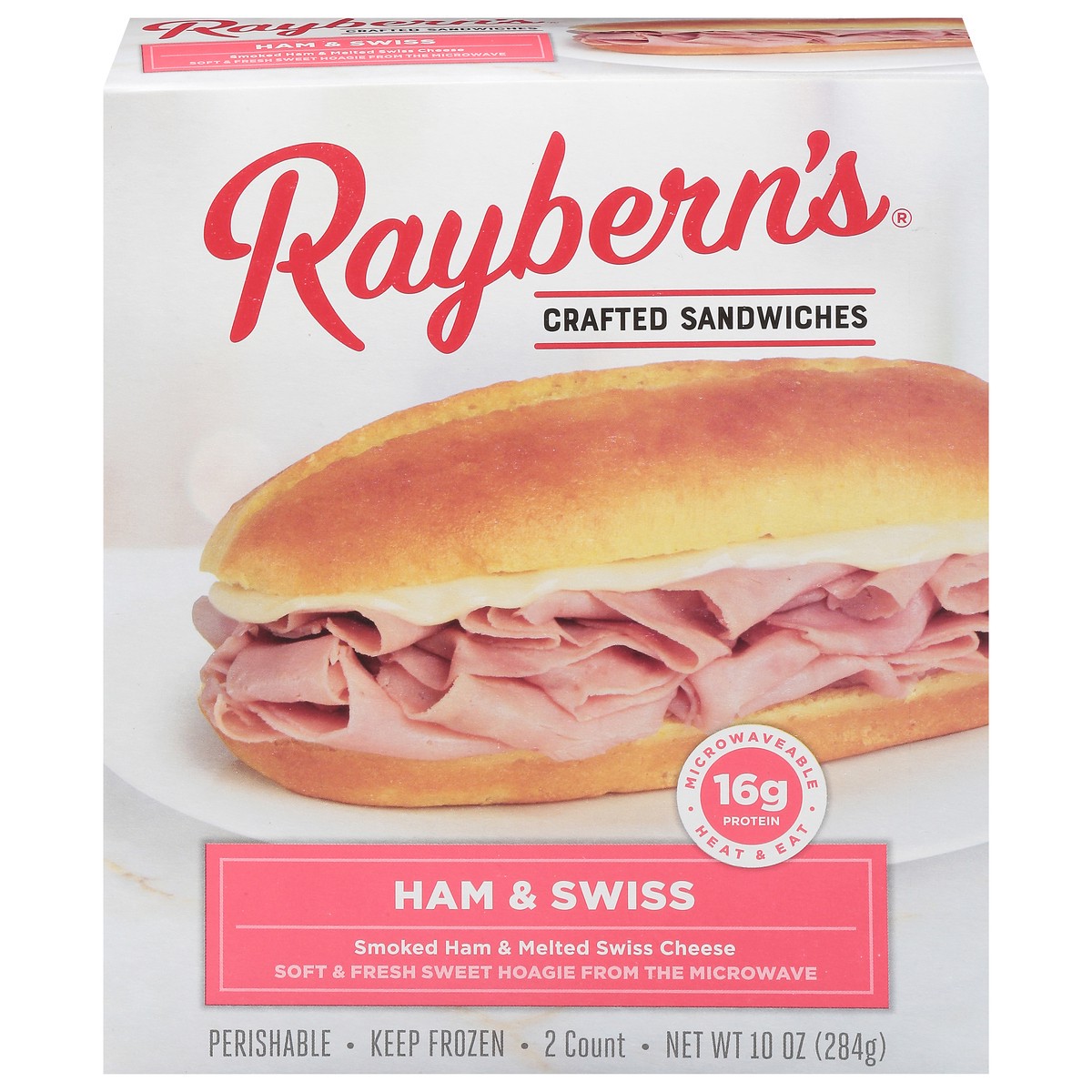 slide 3 of 16, Raybern's Crafted Ham & Swiss Sandwiches 2 ea, 2 ct