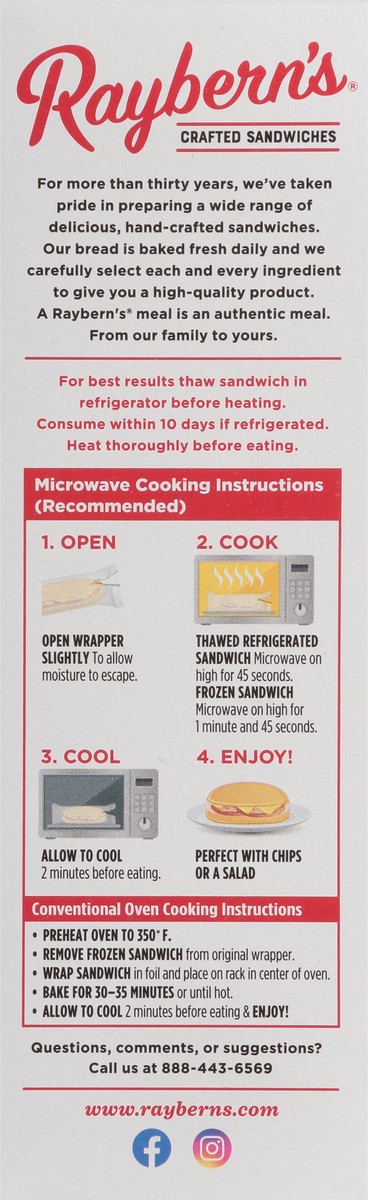 slide 15 of 16, Raybern's Crafted Ham & Swiss Sandwiches 2 ea, 2 ct