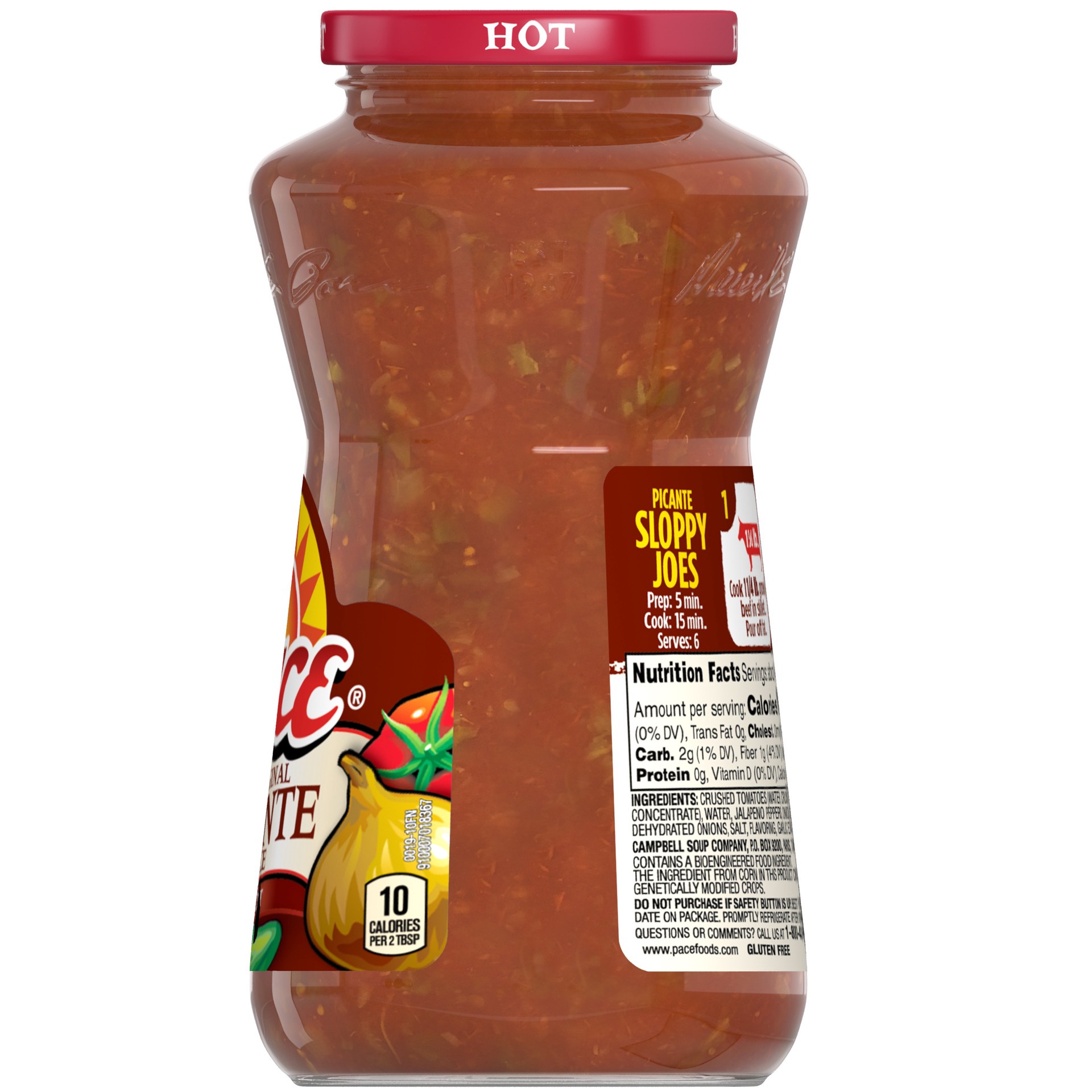 slide 5 of 5, Pace Hot Picante Sauce, 16 oz