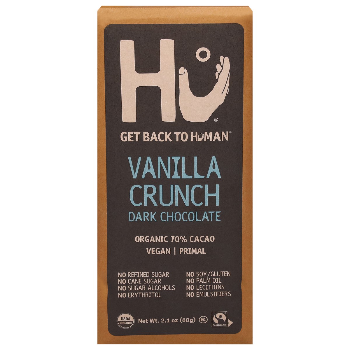 slide 1 of 5, Hu Vanilla Crunch Dark Chocolate 2.1 oz, 2.1 oz